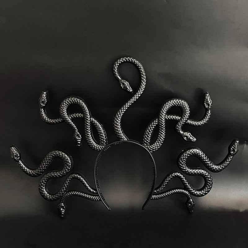 Medusa Large Headband - Handmade with Imperfections, Sexy Party Accessory for Costume Parties, Halloween, Carnival/Masquerade Balls, and Women's Dress-Up Events, Halloween Headpiece, Unique Charm, Mysterious Style, Artistic H