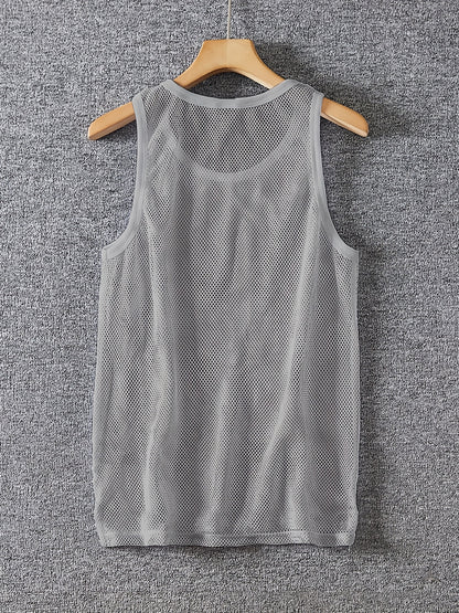 Men'S Sexy Tank Top, Men'S Mesh Tank Top, Men'S Stretchy Tank Top