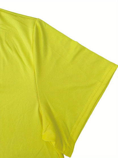Plus Size, Women's Plus Size T-Shirt - Bright Orange with Neon BLUE-PINK RAVE Graphic - Stretchy Fabric Casual Party Outfit for Concerts, Clubwear - Everyday & Special Occasion Tops - Machine Washable All-Season Women's Cloth