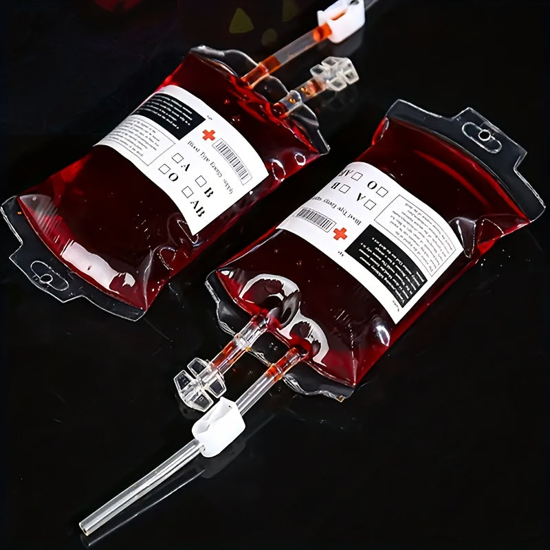 3pcs Halloween Blood Bag Party Decorations, Themed Reusable Makeup Ball Masks, Costume Party Props, Party Bags
