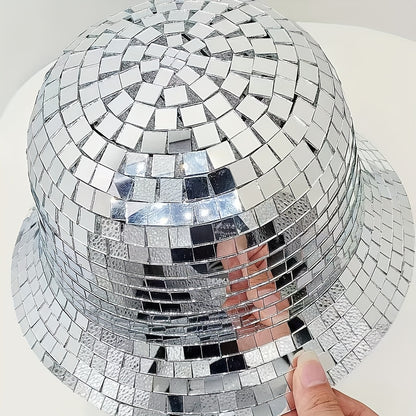 Party Decoration Sequin Glass Disco Fisherman Hat, Featherless
