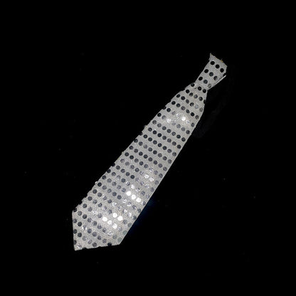 A Men'S LED Flashing Novelty Tie Powered by 3 Button Batteries, Perfect for Bar, Bungee, Dance Parties, And Festive Decorations, Party Supplies.