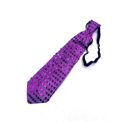 A Men'S LED Flashing Novelty Tie Powered by 3 Button Batteries, Perfect for Bar, Bungee, Dance Parties, And Festive Decorations, Party Supplies.