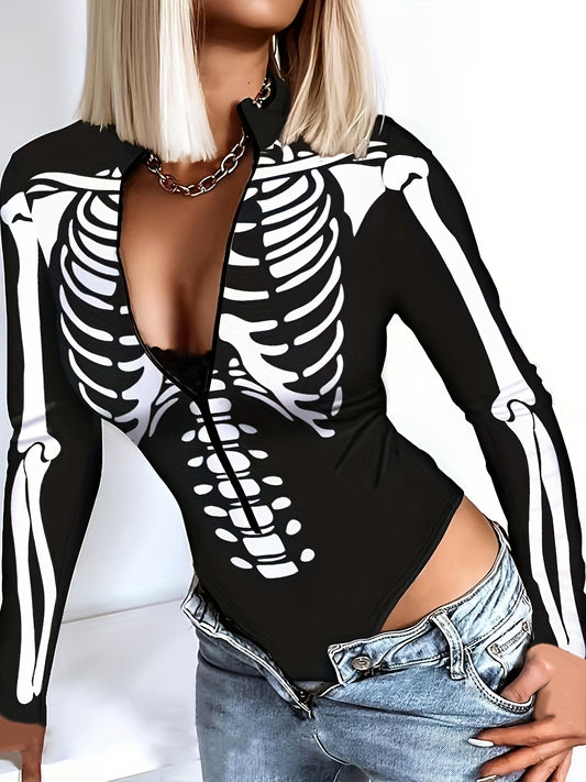 Women's Spring/Summer Slim-Fit Bodysuit Top - Summer Solstice