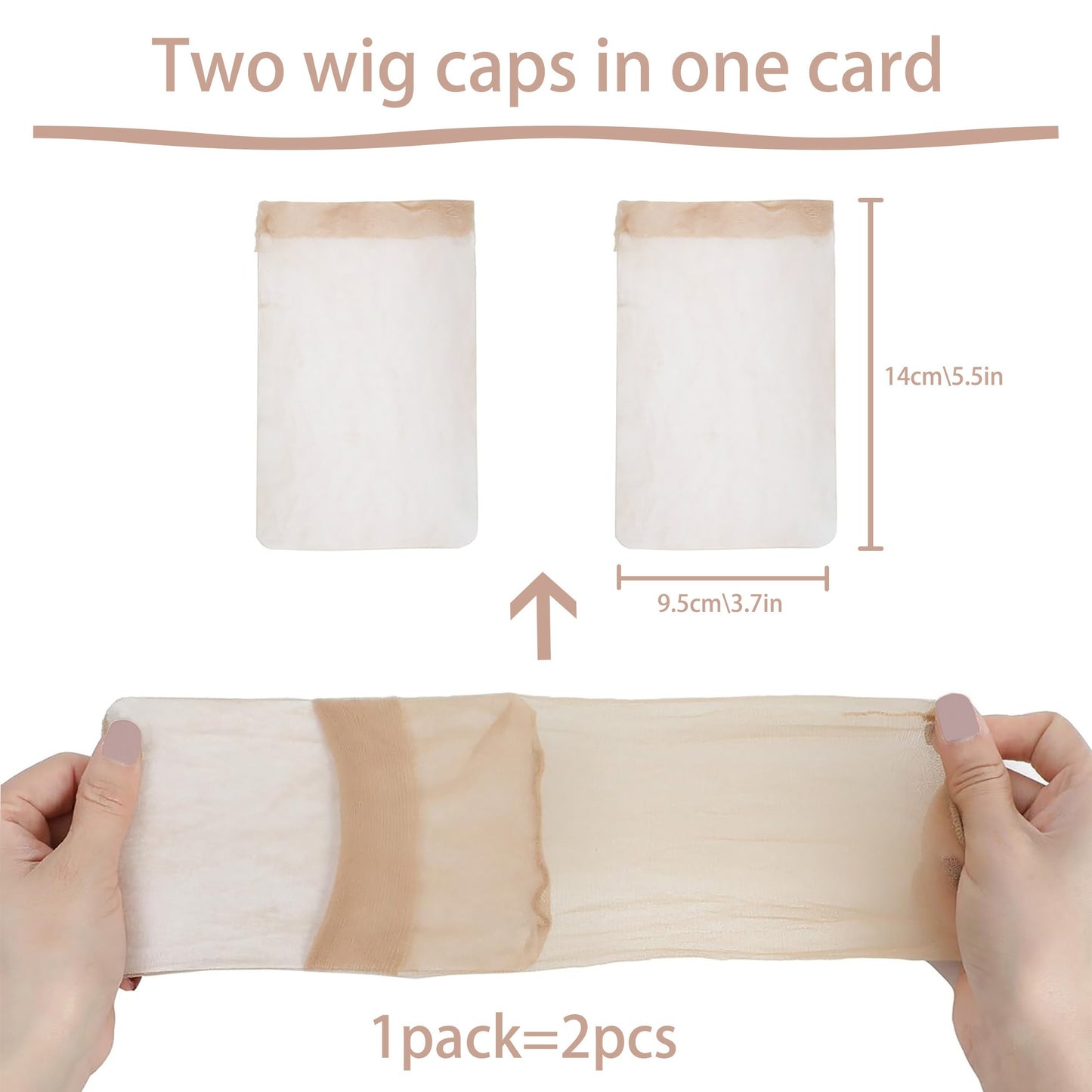 [2pcs Adult Hat Wig] 2pcs Soft Breathable Adult Hat Wig | Stretchy Nylon, Suitable for Halloween and Role-Playing Use, Unisex for Men and Women, High Definition Transparent Wig Cap
