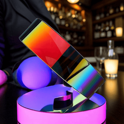 1pc Futuristic Cyberpunk Party Glasses - Glitzy Techno-Style with Rainbow Reflection, Durable PC Material, Perfect for Prom & Themed Events