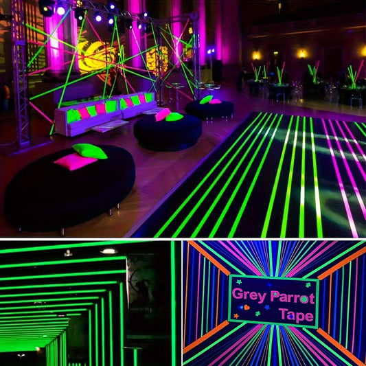 5pcs Fluorescent Neon Adhesive Tapes - 5 Colors - UV Black Light - Party Decoration, Halloween, Crafts - 5m x 12.7mm