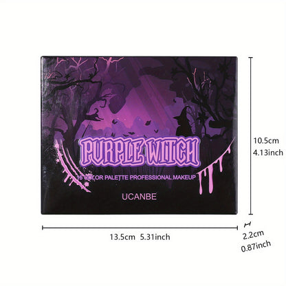 UCANBE Purple Eyeshadow Makeup Palette, 15 Colors Dark Smokey Shimmer Matte Metallic Glitter Eye Shadow Pallet, Violet Lavender Pink Make Up Kit for Cosplay Halloween Ursula Witch Costume Parties, Carnival/Mardi Gras/Masquera