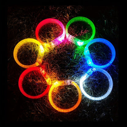 6/12Pcs, LED Flash Bracelet, Suitable for Concerts, Clubs, Parties, Carnivals, Birthdays, Party Accessories, Cool Items, Glow-In-The-Dark Party Supplies