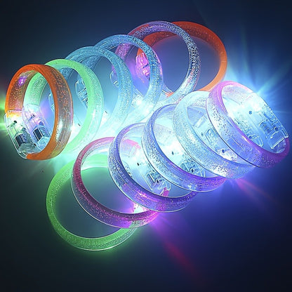 6/12Pcs, LED Flash Bracelet, Suitable for Concerts, Clubs, Parties, Carnivals, Birthdays, Party Accessories, Cool Items, Glow-In-The-Dark Party Supplies