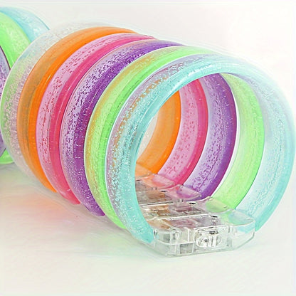6/12Pcs, LED Flash Bracelet, Suitable for Concerts, Clubs, Parties, Carnivals, Birthdays, Party Accessories, Cool Items, Glow-In-The-Dark Party Supplies