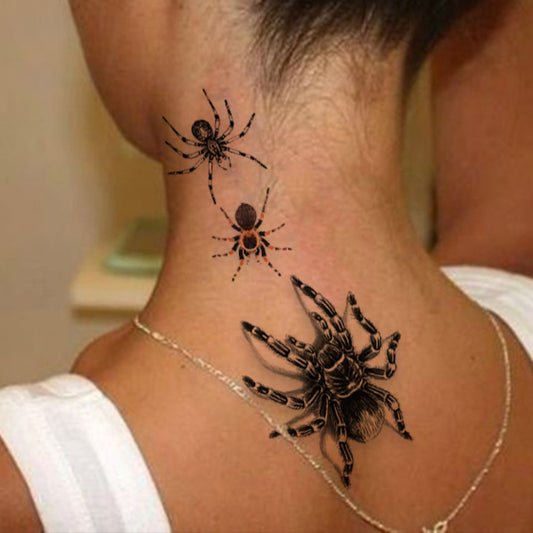 Unisex "High Definition Hyper Simulation Spider 7.62cm Temporary Tattoos - Waterproof & RealisticSimulation -Lasts 2-5 Days, Suitable for Halloween