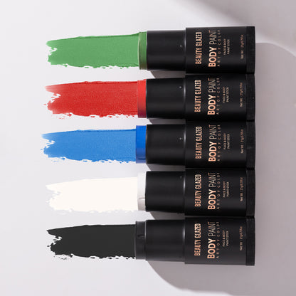 BEAUTY GLAZED Face & Body Paint Stick - Non-Toxic, High Quality & Long-Lasting Creamy Stick for Halloween, Festivals, Sports | 6 Vibrant Colors | Professional Makeup for Parties & Events, Party Makeup | Festive Makeup | Nonto