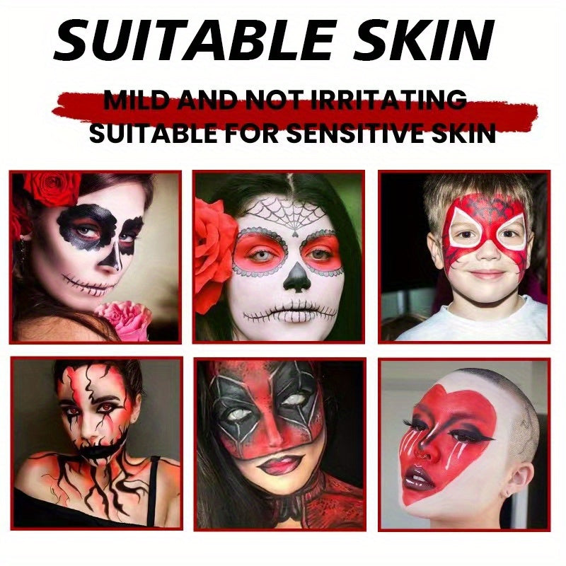 BEAUTY GLAZED Face & Body Paint Stick - Non-Toxic, High Quality & Long-Lasting Creamy Stick for Halloween, Festivals, Sports | 6 Vibrant Colors | Professional Makeup for Parties & Events, Party Makeup | Festive Makeup | Nonto