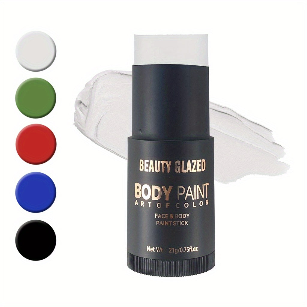 BEAUTY GLAZED Face & Body Paint Stick - Non-Toxic, High Quality & Long-Lasting Creamy Stick for Halloween, Festivals, Sports | 6 Vibrant Colors | Professional Makeup for Parties & Events, Party Makeup | Festive Makeup | Nonto