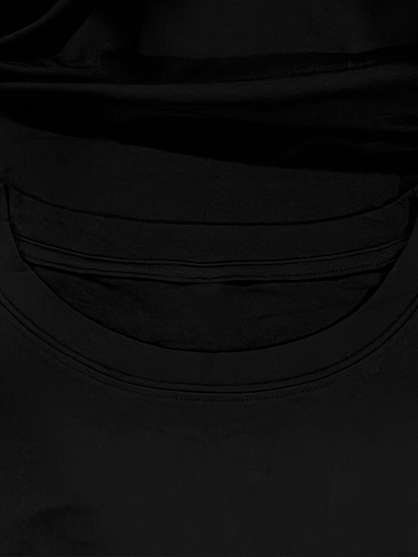 [Halloween Pumpkin T-Shirt] Halloween Pumpkin Graphic T-Shirt for Women | Casual Crew Neck Short Sleeve Top, 95% Polyester 5% Elastane, Knit Fabric, All Seasons, 200gsm - Black