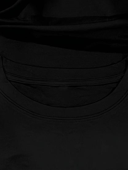 [Halloween Pumpkin T-Shirt] Halloween Pumpkin Graphic T-Shirt for Women | Casual Crew Neck Short Sleeve Top, 95% Polyester 5% Elastane, Knit Fabric, All Seasons, 200gsm - Black