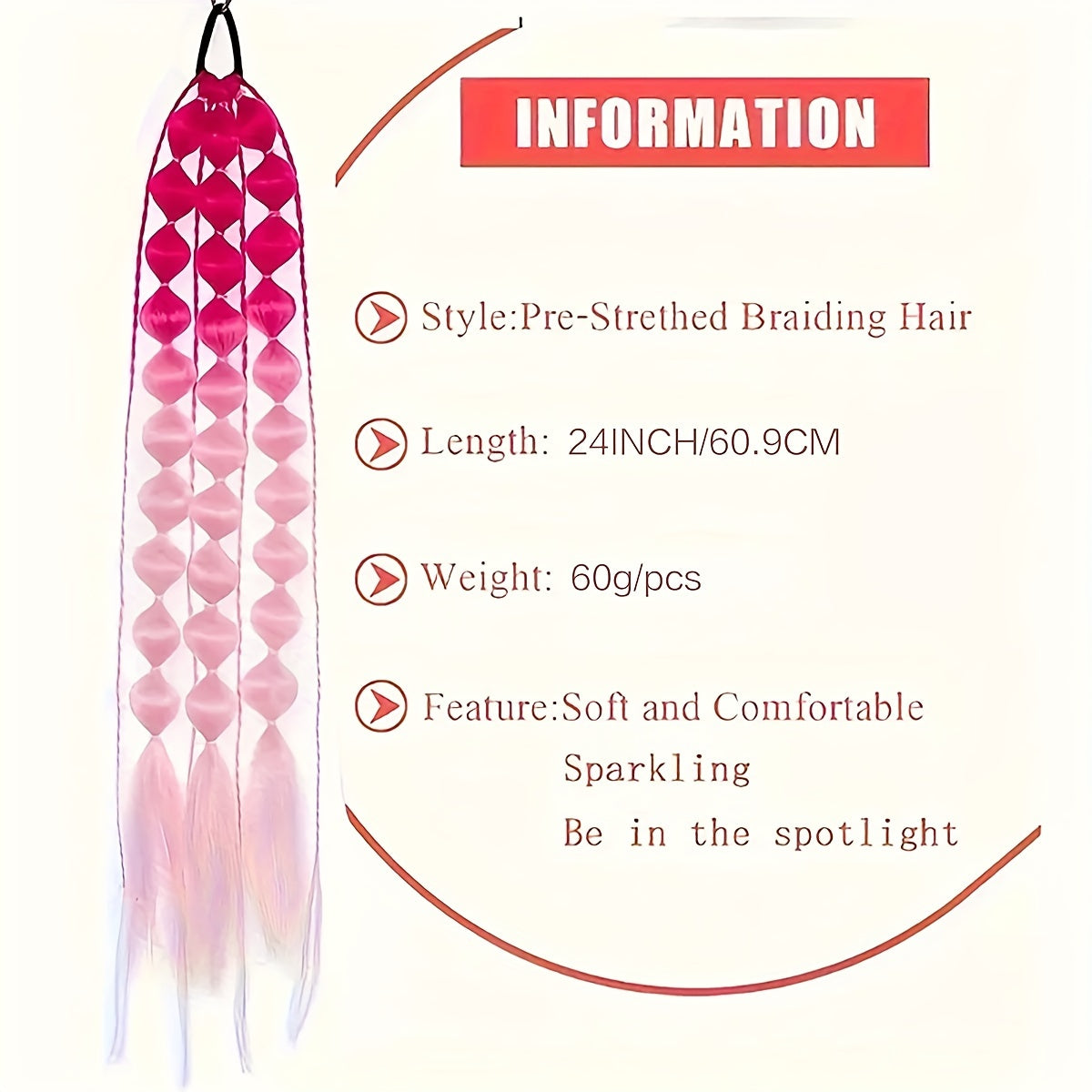 [1PCS Y2K Fashion Ponytail] 1PCS Y2K Fashion Bubble Braided Synthetic Ponytail Extension | Elastic Scrunchie Hairpiece, Versatile Style for Women, Suitable for All Occasions, Carnival/Mardi Gras/Masquerade