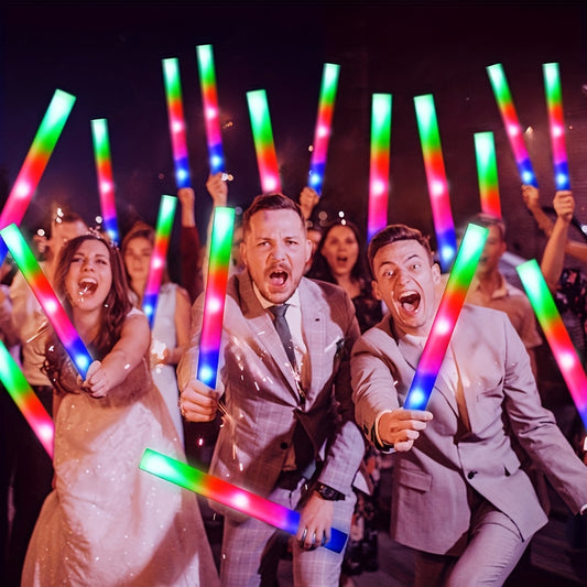 12pcs LED foam light stick - colorful flashing light stick