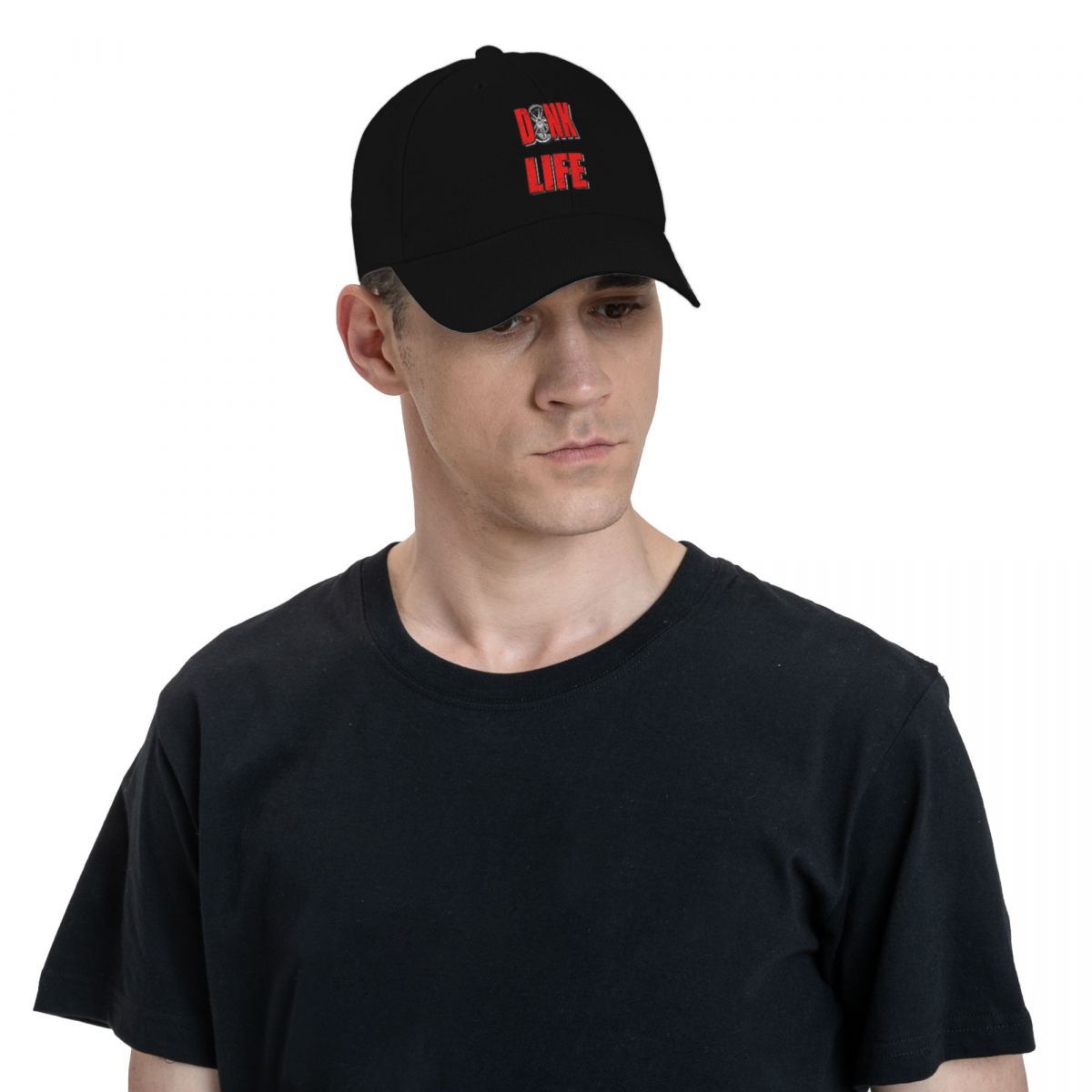 Impala & Caprice Donk Life Red Baseball Cap, a Streetwear Brand Offering Stylish Hats for Both Men And Women, Perfect for Hip Hop And Rave Events.
