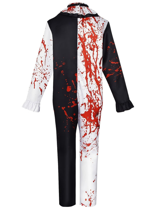 Movie Horror Art Clown Character Costume Jumpsuit Stage Performance Costume