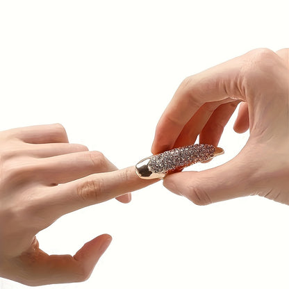 5pcs, Eagle Claw Ring, Punk Style Cat Claw Ring, Gothic False Nails, Armor Effect Finger Joints Curved Sharp Claws, Suitable for Role-Playing Parties, Unisex Halloween Gifts, Exaggerated Long Nails, Personalized Fashion Style