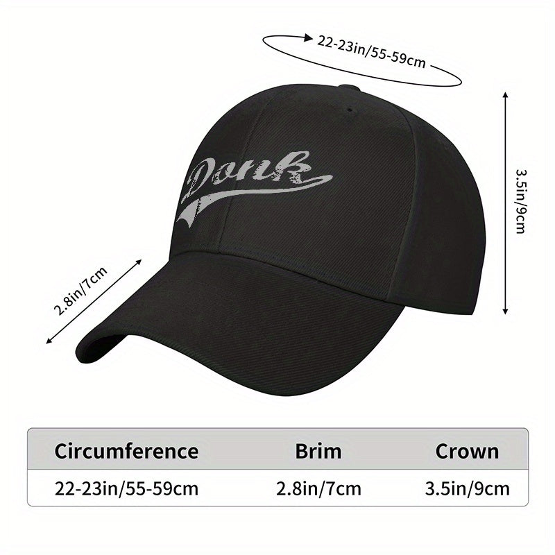 Donk Burnley Lancashire England Unisex Adjustable Baseball Cap for Men & Women - Lightweight Moisture-Wicking 100% Polyester, Breathable Sporty Design for Gym, Travel, Daily Use - Black with White Logo, All-Season Comfort, Tr