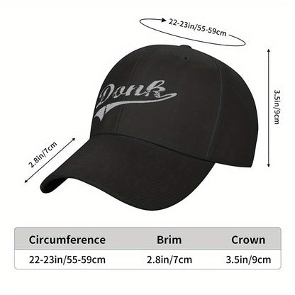 Donk Burnley Lancashire England Unisex Adjustable Baseball Cap for Men & Women - Lightweight Moisture-Wicking 100% Polyester, Breathable Sporty Design for Gym, Travel, Daily Use - Black with White Logo, All-Season Comfort, Tr