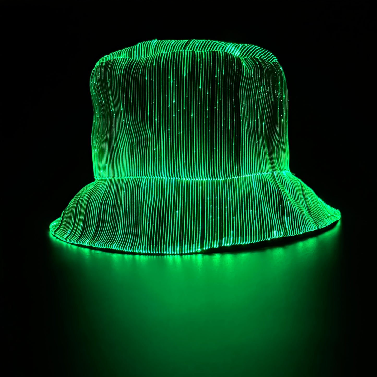 7 Colors, 4 Flashing Modes LED Fisherman Cap - Vibrant Neon Party Hat with USB Rechargeable Battery, Polypropylene Fiber, Perfect for Birthdays, Bar-Bat-Mitzvah, and Tailgating, Festive Headgear | Neon Party Hat | Polypropyle