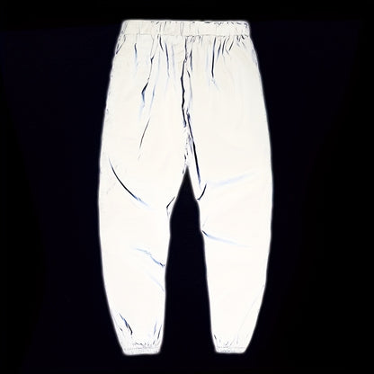 Spring and Autumn Men's Nighttime Reflective Sweatpants Fashion Streetwear Illuminated Straight Casual Trousers