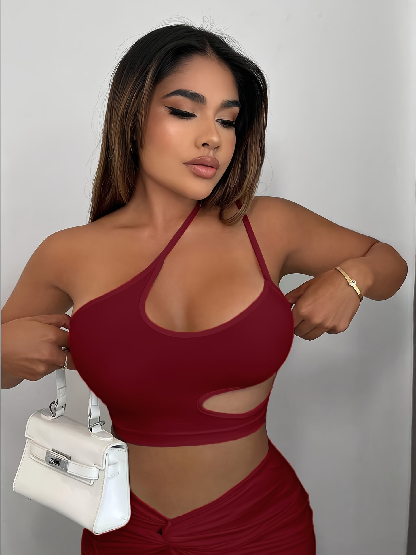 Women'S Sexy Neon Green One-Shoulder Cut-Out Crop Top - Stretchy Workout & Casual Wear, Perfect for Fitness, Parties, and Casual Attire, Fitness Apparel | Neon Green Top | Cutout Design, Gym Clothes