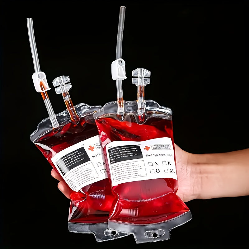 3pcs Halloween Blood Bag Party Decorations, Themed Reusable Makeup Ball Masks, Costume Party Props, Party Bags