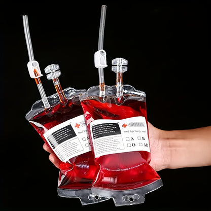 3pcs Halloween Blood Bag Party Decorations, Themed Reusable Makeup Ball Masks, Costume Party Props, Party Bags