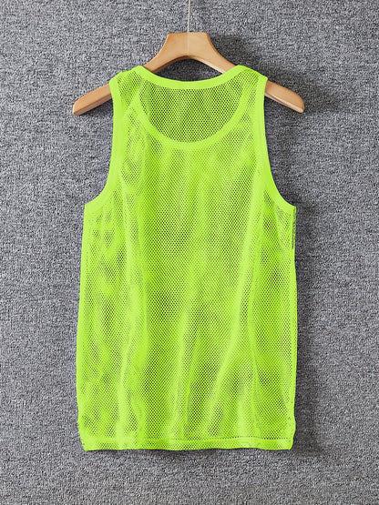 Men'S Sexy Tank Top, Men'S Mesh Tank Top, Men'S Stretchy Tank Top