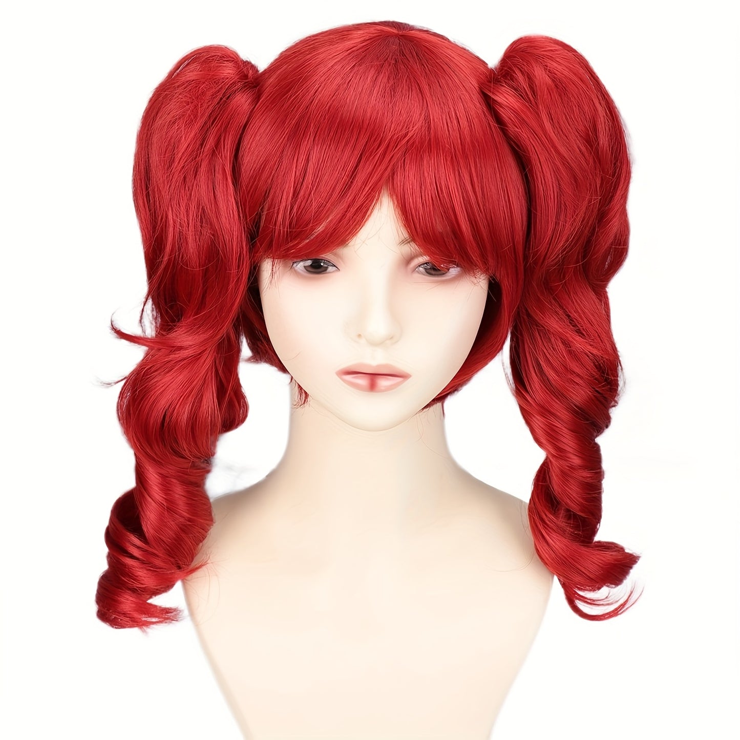 [Scary Clown Wig] Heat-Resistant Synthetic Fiber Scary Clown Wig - Red Curly Hair, Extreme Volume for Halloween, Circus, Costume Parties | Easy to Style & Maintain - Unisex Adult Horror Party Makeup - Compatible with Pennywis