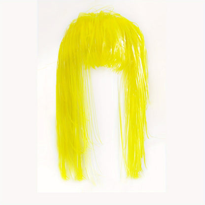 1pc Glow in the Dark Cosplay Wig - UV/Blacklight Activated Neon Pink, Party Dance Wig for Halloween, Costume Events, Clubs - Fluorescent Party Hair with Lightweight Plastic Construction, Club Night Outfit, Festive Decoration,