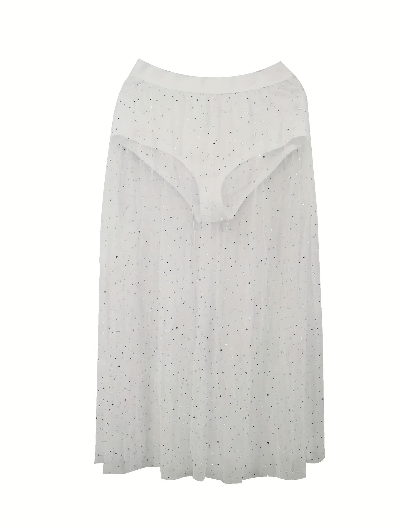 Sexy Sheer Mesh Polka Dot A-Line Skirt with Side Slit & Tassel Details - Youthful Nightclub & Party Skirt for Women, Spring Summer Fall Fashion, Clubbing Attire | Highwaisted Design | Formfitting Silhouette