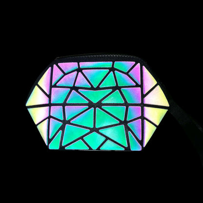 3pc Glow Radium Holographic Reflective Makeup Bag Se