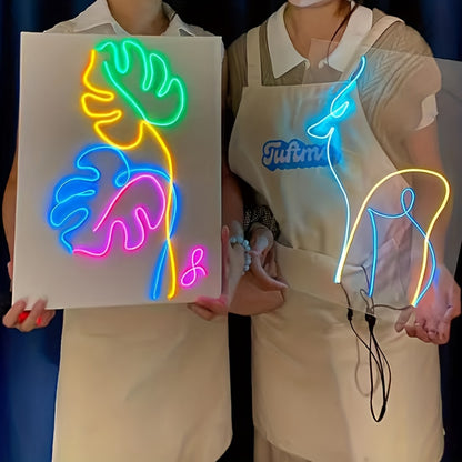 1pc Funky LED Neon Light-Up Wire Cable for Costumes, Parties & Raves - Adjustable Headband, 6 Colors (Blue/Green/Orange/Pink/Purple/White), Battery-Powered (No Batteries Included), Safe Low-Power Design for Halloween, Christm