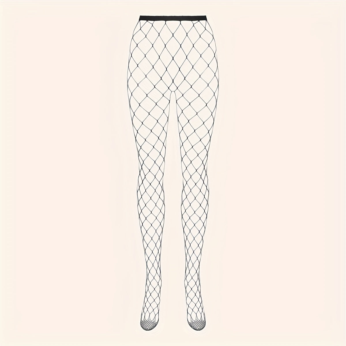 3 Pairs of Black Mesh Fishnet Tights with High Waist and Elasticity for Women, Perfect for Role Play, Hand Wash Only, Knit Fabric, Polyamide and Elastane Composition, Solid Color Theme, 118 g/m² Fabric Weight