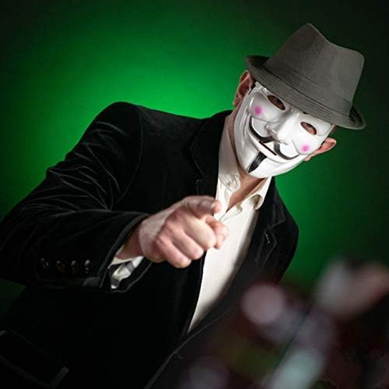 [V for Vendetta Mask] Diximus V for Vendetta Mask | Anonymous Guy Fawkes Halloween Mask Hacker, Perfect for Thanksgiving