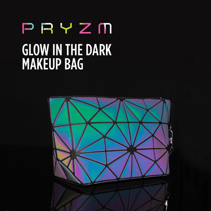 3pc Glow Radium Holographic Reflective Makeup Bag Se
