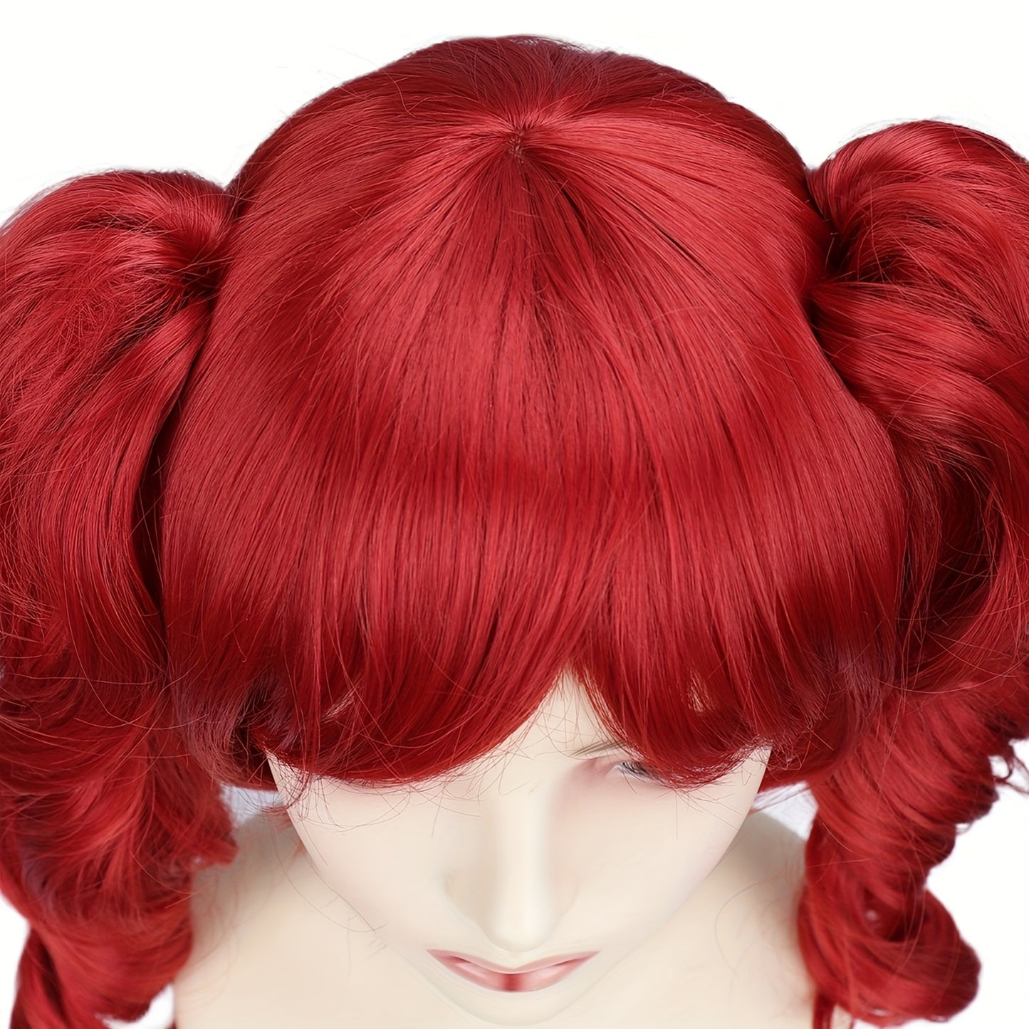 [Scary Clown Wig] Heat-Resistant Synthetic Fiber Scary Clown Wig - Red Curly Hair, Extreme Volume for Halloween, Circus, Costume Parties | Easy to Style & Maintain - Unisex Adult Horror Party Makeup - Compatible with Pennywis