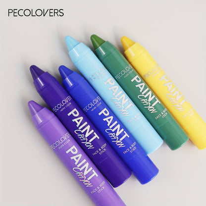 [1pc Vibrant Paint Stick] 1pc Vibrant Waterproof Paint Stick | High Pigment, Long-Lasting, Easy Application, Soft Formula in Black/Blue/Green/Purple for Halloween & Costume Parties, Halloween Makeup