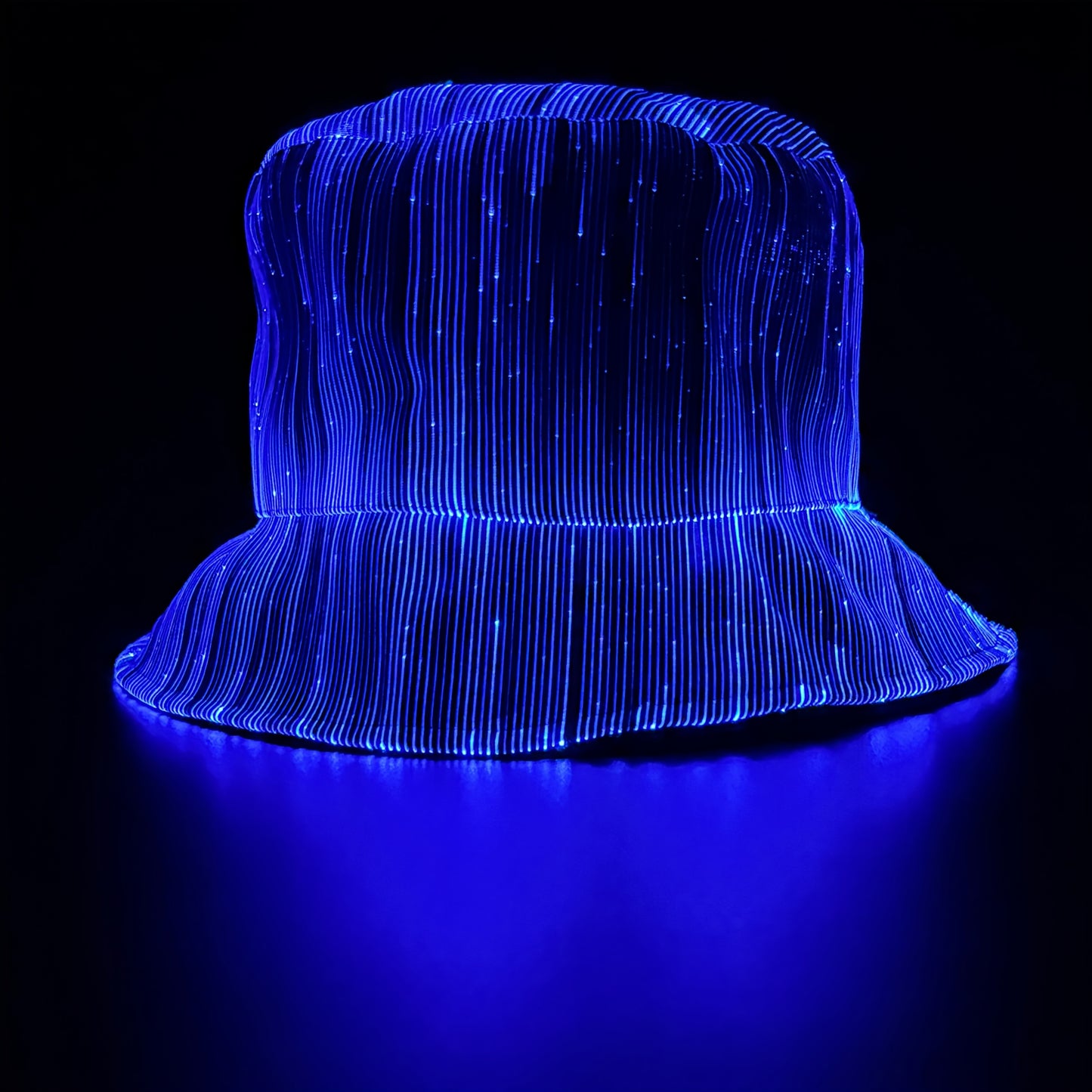7 Colors, 4 Flashing Modes LED Fisherman Cap - Vibrant Neon Party Hat with USB Rechargeable Battery, Polypropylene Fiber, Perfect for Birthdays, Bar-Bat-Mitzvah, and Tailgating, Festive Headgear | Neon Party Hat | Polypropyle
