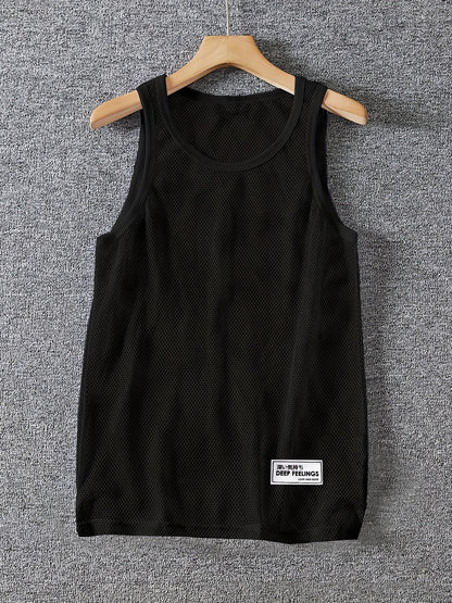 Men'S Sexy Tank Top, Men'S Mesh Tank Top, Men'S Stretchy Tank Top