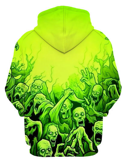 Men'S Y2K Dark Punk Skull Graphic Hoodie - Vibrant Green 3D Print, Elastic Knit Fabric, Drawstring Pocket, Regular Fit for Gym, Outdoor & Casual Wear, Autumn Winter Essential, Gym Apparel | Skull Print Hoodie | Stretchy Knit