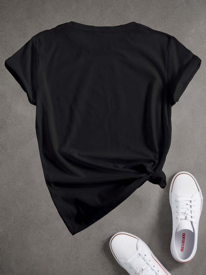 Women's "A GOOD RAVE CAN SAVE YOUR SOUL" Graphic T-Shirt - Black with White Text, Short Sleeve Crew Neck Casual Top, Medium Stretch, Machine Washable, All-Season Comfort, Everyday Outfit, Trendy Top, Easy Care, Printed Shirt,
