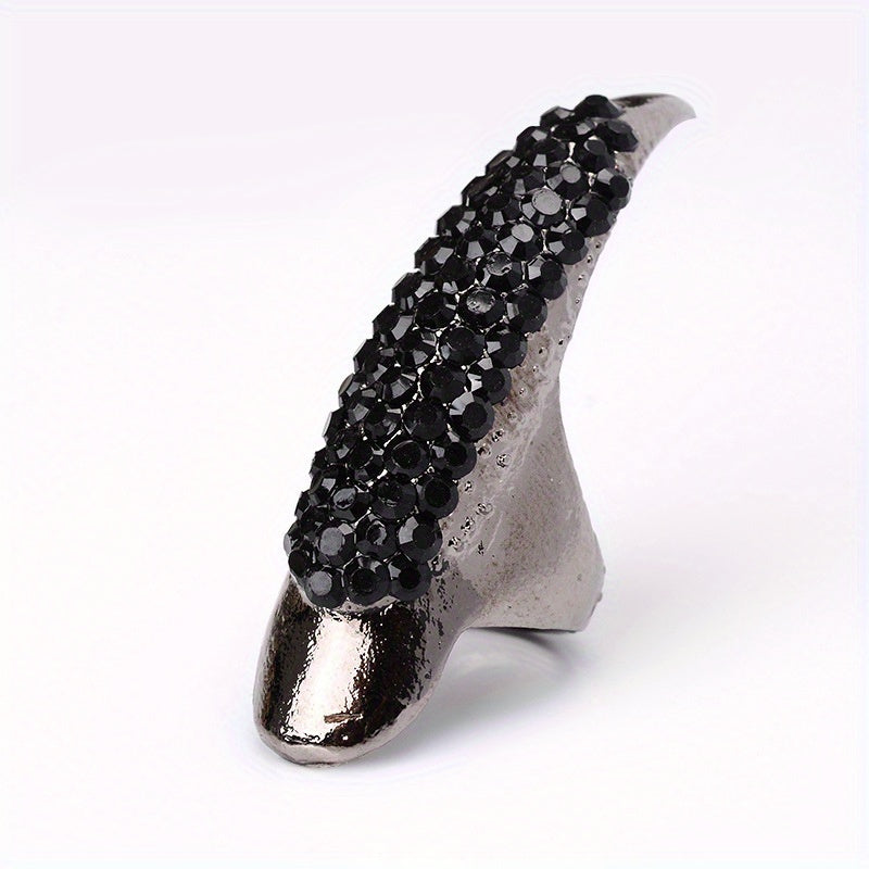 5pcs, Eagle Claw Ring, Punk Style Cat Claw Ring, Gothic False Nails, Armor Effect Finger Joints Curved Sharp Claws, Suitable for Role-Playing Parties, Unisex Halloween Gifts, Exaggerated Long Nails, Personalized Fashion Style