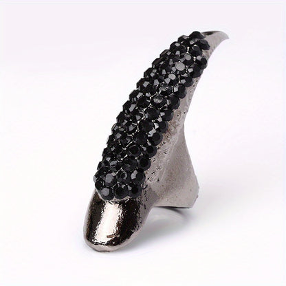 5pcs, Eagle Claw Ring, Punk Style Cat Claw Ring, Gothic False Nails, Armor Effect Finger Joints Curved Sharp Claws, Suitable for Role-Playing Parties, Unisex Halloween Gifts, Exaggerated Long Nails, Personalized Fashion Style